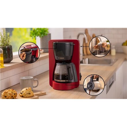 Bosch Coffee Maker , TKA2M114 MyMoment , Drip , 1200 W , Red