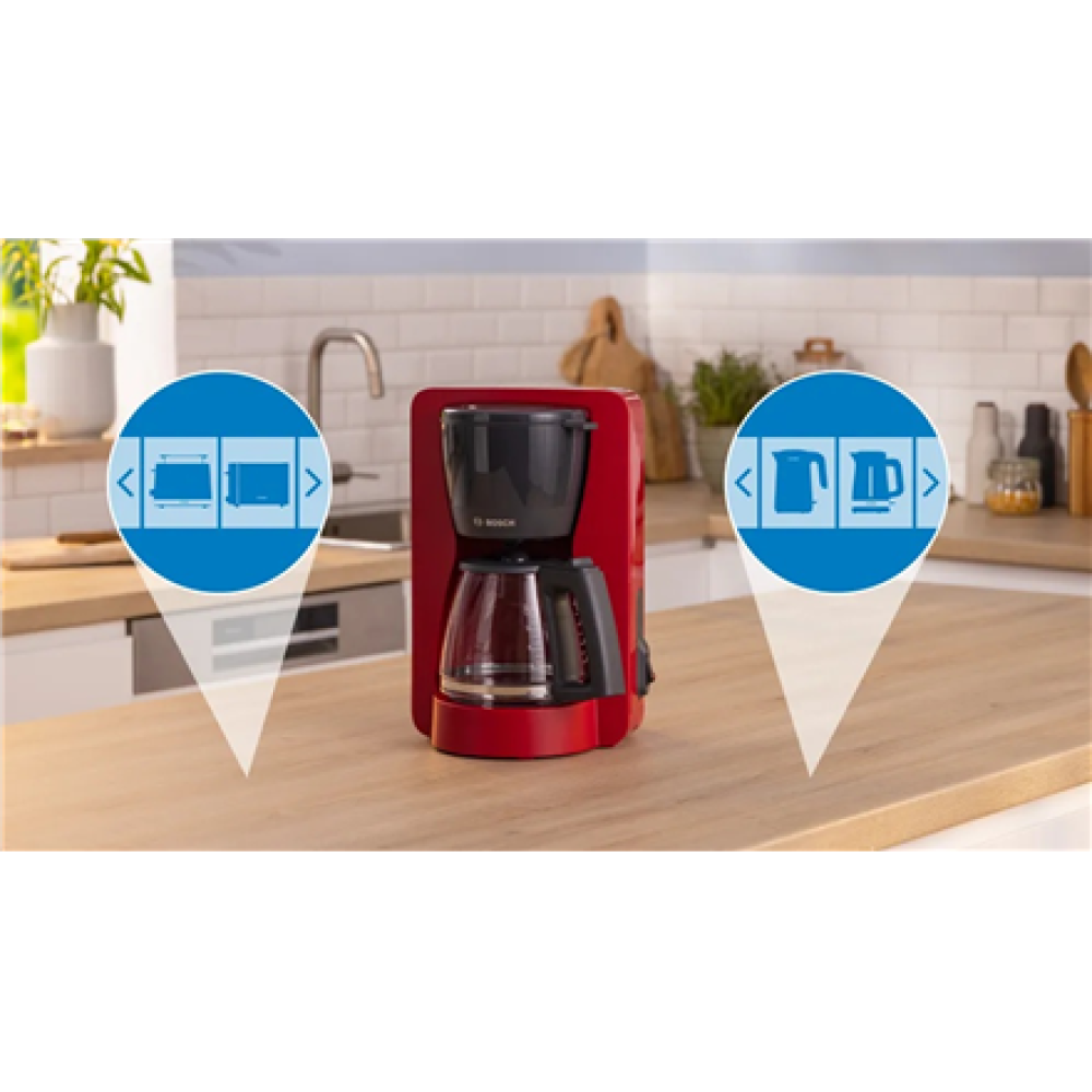Bosch Coffee Maker , TKA2M114 MyMoment , Drip , 1200 W , Red