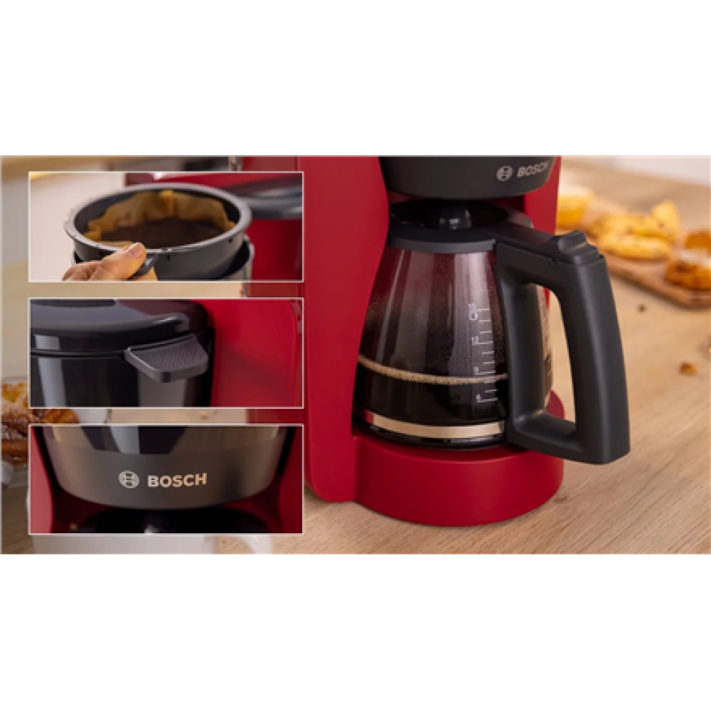Bosch Coffee Maker , TKA2M114 MyMoment , Drip , 1200 W , Red