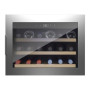 Caso , Wine cooler , WineSafe 18 EB , Energy efficiency class G , Built-in , Bottles capacity Up to 18 bottles , Cooling type Compressor technology , Stainless steel