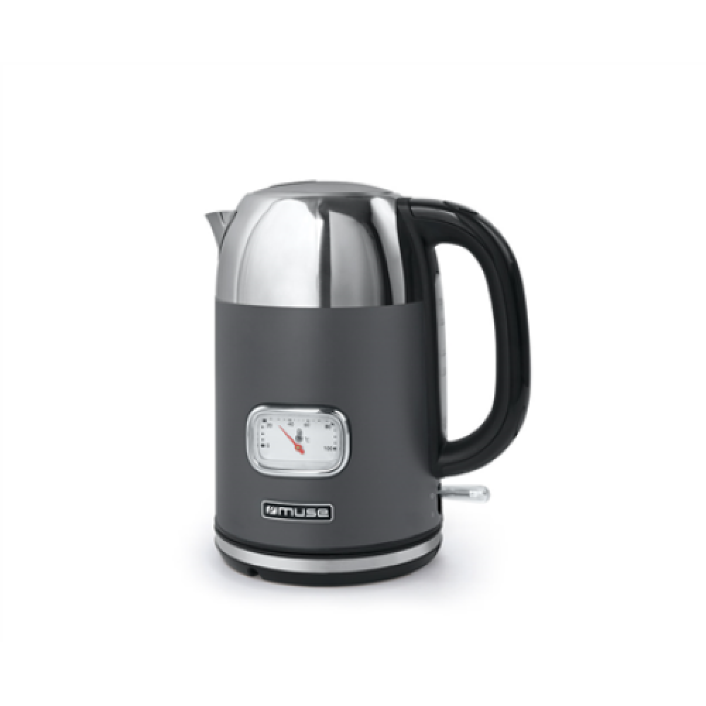 Muse Kettle , MS-020DG , Cordless , 2200 W , 1.7 L , Stainless steel , 360° rotational base , Stainless steel/Black