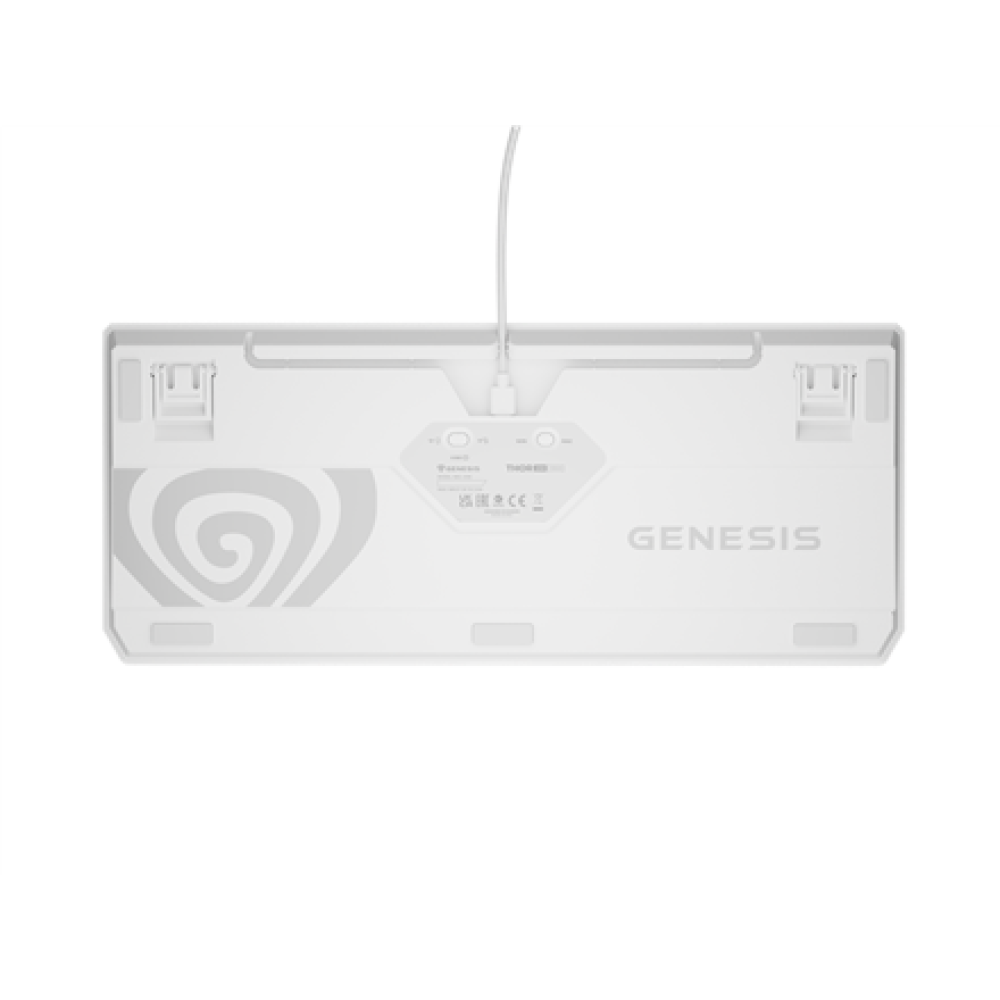 Genesis , THOR 230 , Mechanical Gaming Keyboard , Wireless , US , White , 2.4 GHz, Bluetooth, USB , Outemu Red