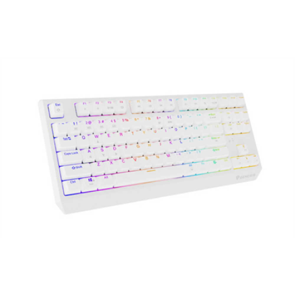Genesis THOR 230 , Mechanical Gaming Keyboard , Wireless , US , White , 2.4 GHz, Bluetooth, USB , Outemu Red