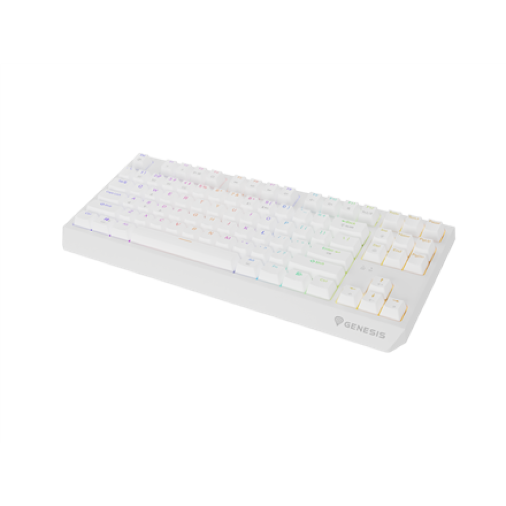 Genesis , THOR 230 , Mechanical Gaming Keyboard , Wireless , US , White , 2.4 GHz, Bluetooth, USB , Outemu Red