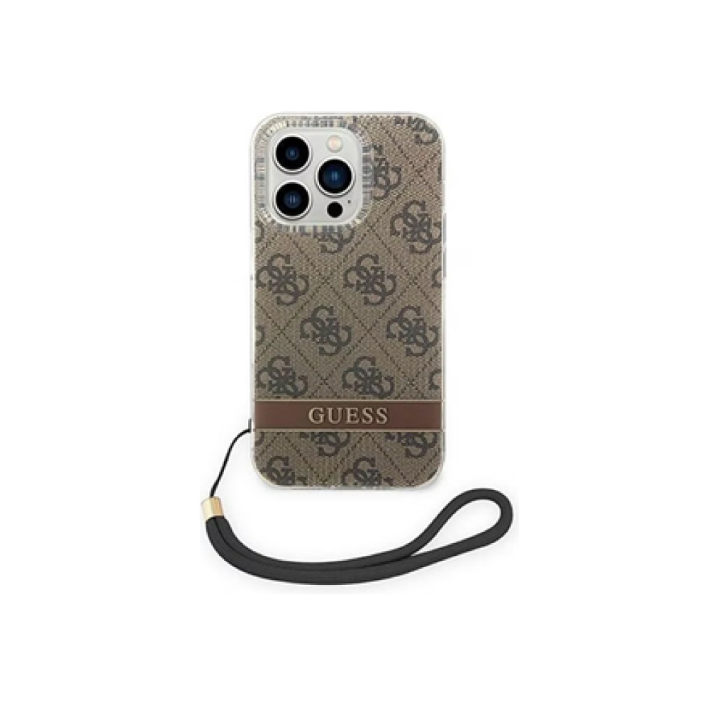 GUESS , GUOHCP14LH4STW , Back cover , Apple , iPhone 14 Pro , Plastic , Brown