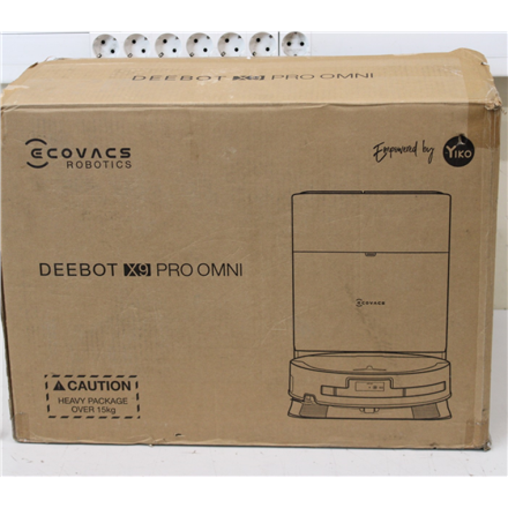 SALE OUT. Ecovacs Robotic Vacuum Cleaner , DEEBOT X9 PRO OMNI , Wet&Dry , Li-ion , 6400 mAh , Dust capacity 0.22 L , 16600 Pa , Black , DAMAGED PACKAGING, USED, DIRTY, SCRATCHED