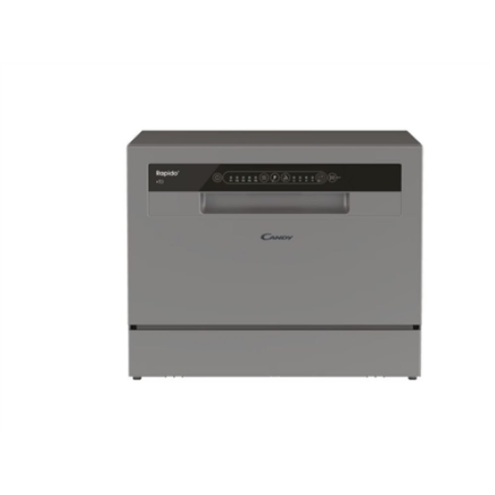 Candy , Dishwasher , 6E51LS , Table , Width 55 cm , Number of place settings 6 , Number of programs 8 , Energy efficiency class E , Silver