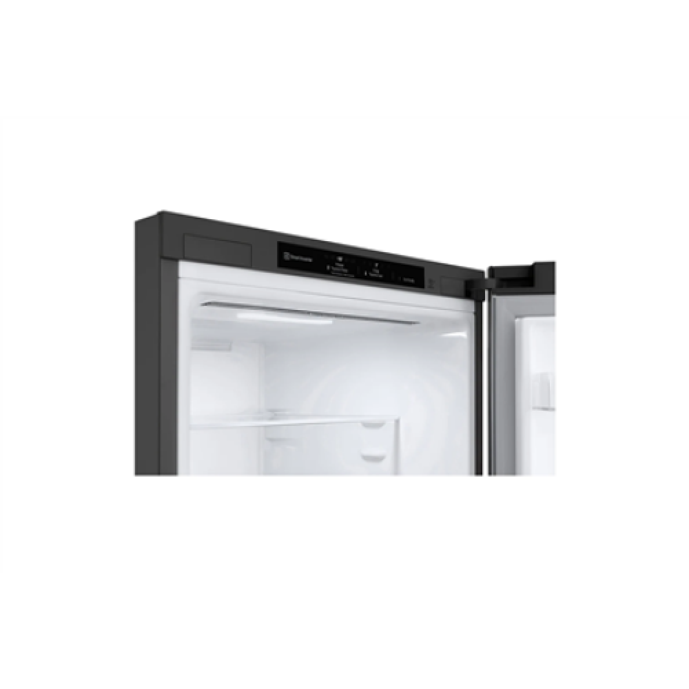 LG Refrigerator GBB61DSJMN Energy efficiency class E, Free standing, Combi, Height 186 cm, Fridge net capacity 234 L, Freezer net capacity 107 L, Display, 36 dB, Stainless steel