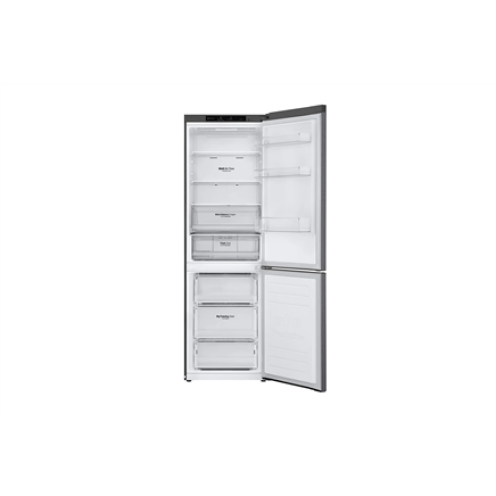 LG Refrigerator GBB61DSJMN Energy efficiency class E, Free standing, Combi, Height 186 cm, Fridge net capacity 234 L, Freezer net capacity 107 L, Display, 36 dB, Stainless steel