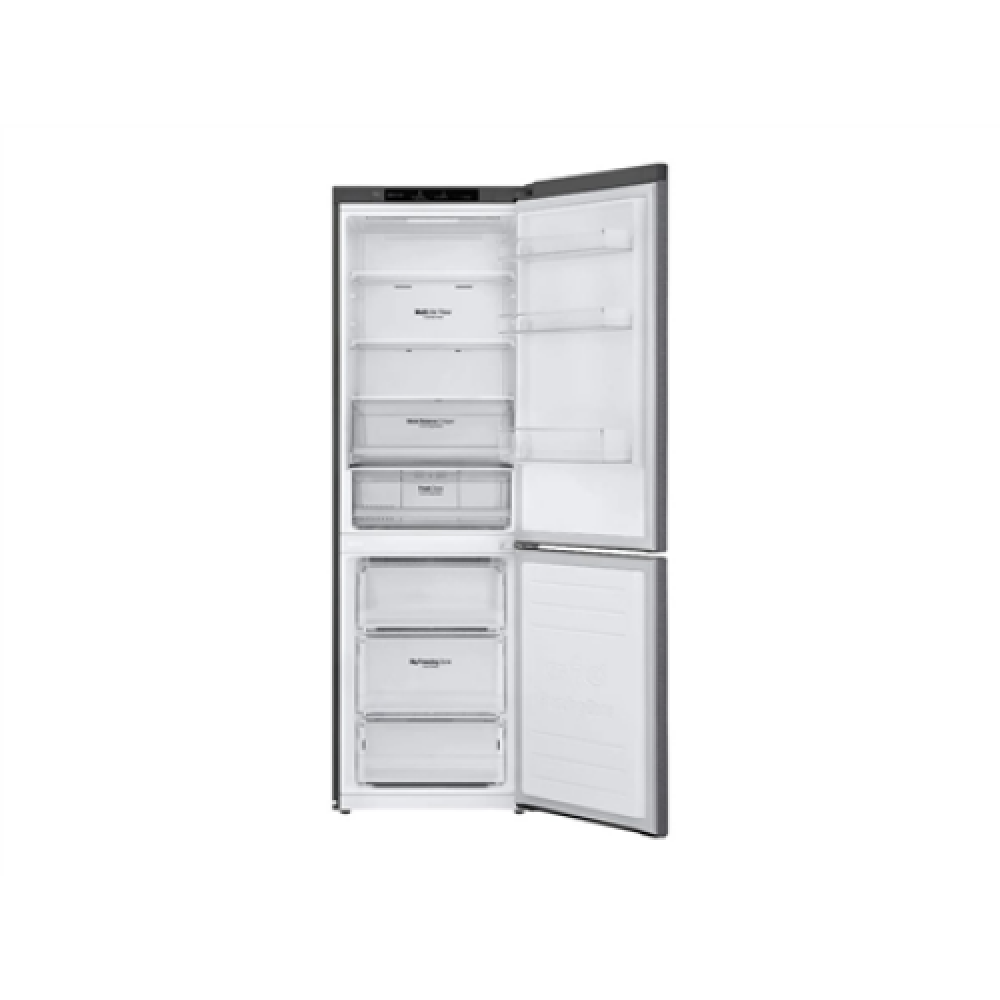 LG Refrigerator GBB61DSJMN Energy efficiency class E, Free standing, Combi, Height 186 cm, Fridge net capacity 234 L, Freezer net capacity 107 L, Display, 36 dB, Stainless steel