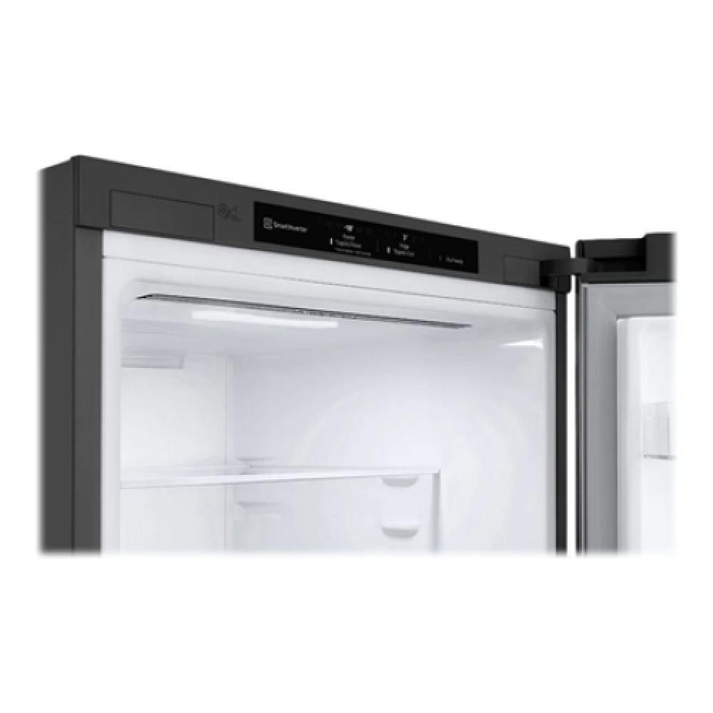 LG Refrigerator GBB61DSJMN Energy efficiency class E, Free standing, Combi, Height 186 cm, Fridge net capacity 234 L, Freezer net capacity 107 L, Display, 36 dB, Stainless steel