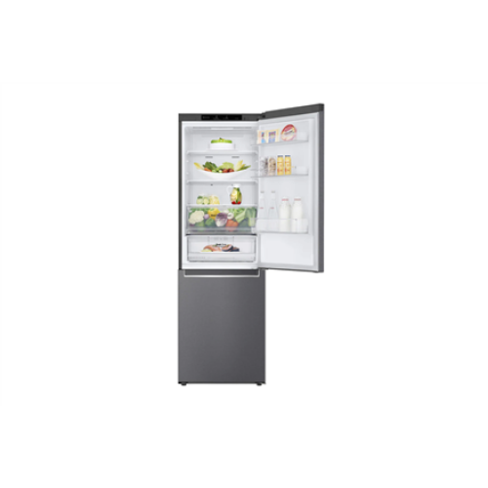 LG Refrigerator GBB61DSJMN Energy efficiency class E, Free standing, Combi, Height 186 cm, Fridge net capacity 234 L, Freezer net capacity 107 L, Display, 36 dB, Stainless steel