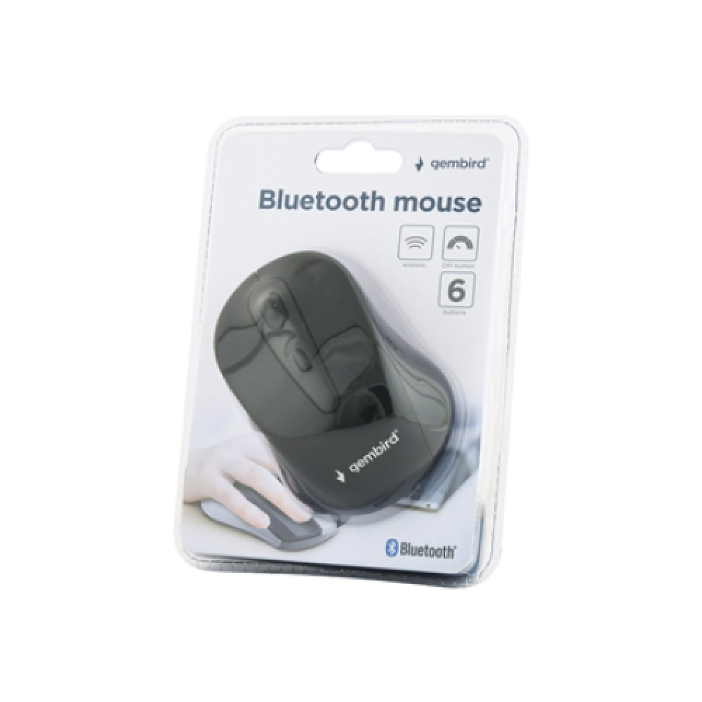 Gembird , MUSWB2 , 6 button , Optical Bluetooth mouse , Black, Grey