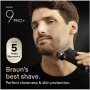 Braun Shaver , 9600s Series 9 PRO , Operating time (max) 60 min , Wet & Dry , Lithium Ion , Black