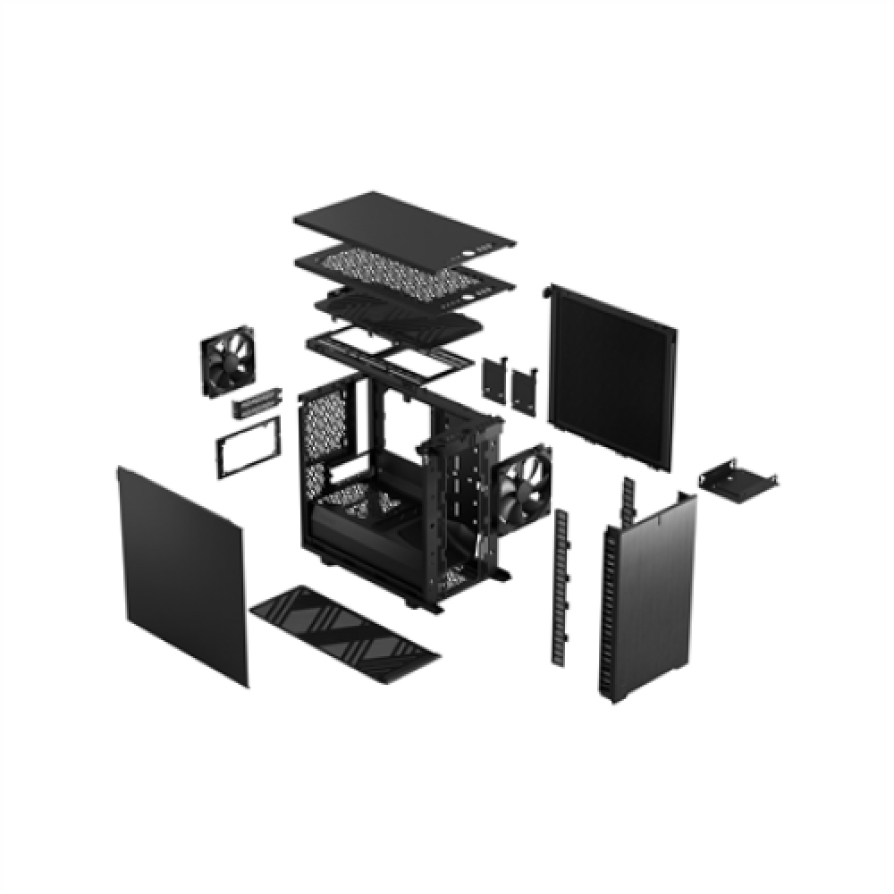 Fractal Design , Define 7 Nano , Side window , Black Solid , Mini ITX, Mini-DTX , Power supply included No , ATX