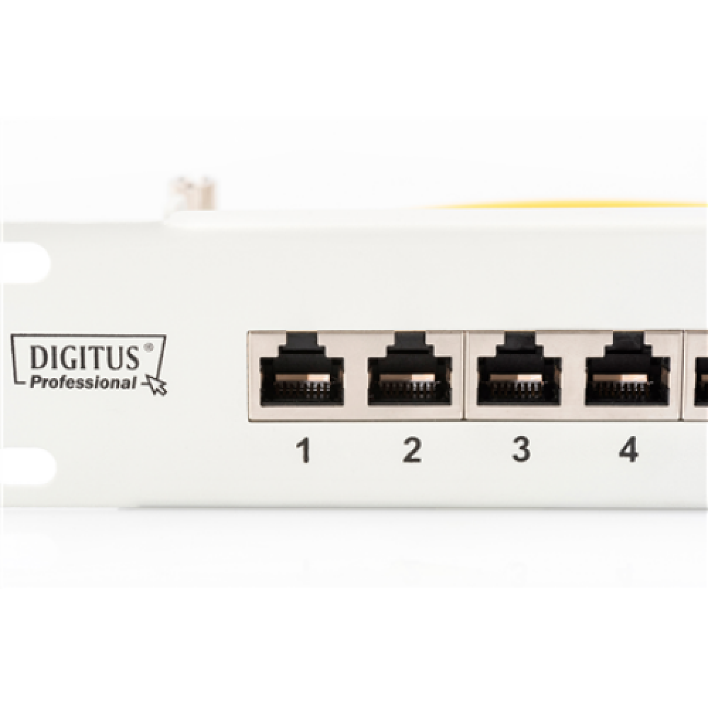 Digitus Patch Panel DN-91624S White, 48.2 x 4.4 x 10.9 cm, Category: CAT 6; Ports: 24 x RJ45; Retention strength: 7.7 kg; Insertion force: 30N max