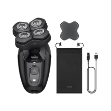 Philips Head Shaver , Pro 5000 Series HS5980/15 , Operating time (max) 60 min , Wet & Dry , Lithium , Deep Black