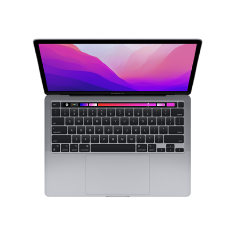Apple MacBook Pro Space Gray 13.3 IPS 2560 x 1600 Apple M2 8 GB SSD 512 GB Apple M2 10-core GPU Without ODD macOS 802.11ax Bluetooth version 5.0 Keyboard language English Keyboard backlit Warranty 12 month(s) Battery warranty 12 month(s)