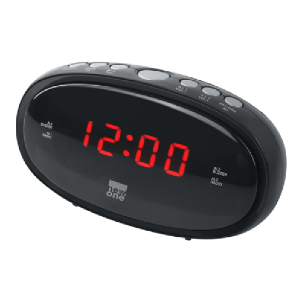 New-One , Clock-radio , CR100 , Alarm function , Black