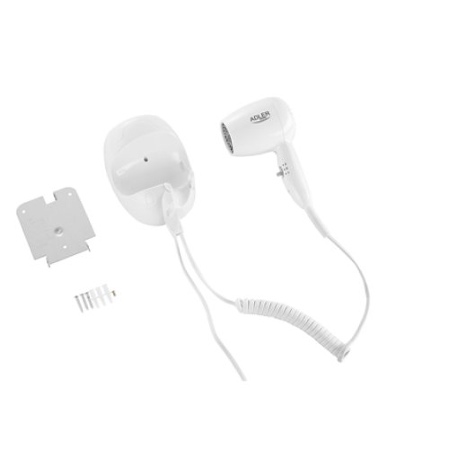 Adler , Hair dryer for hotel and swimming pool , AD 2252 , 1600 W , Number of temperature settings 2 , White