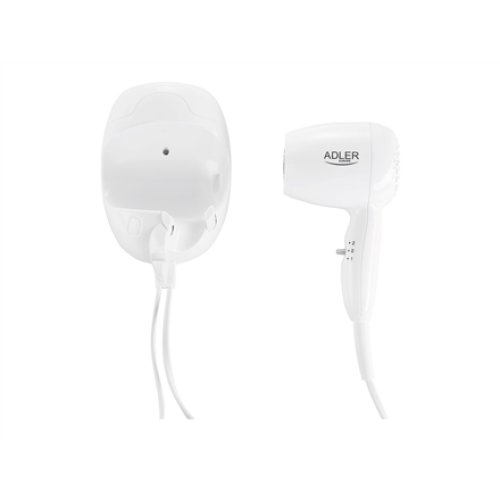 Adler , Hair dryer for hotel and swimming pool , AD 2252 , 1600 W , Number of temperature settings 2 , White