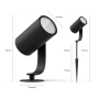 Philips Hue WCA Lily Outdoor Spot Light Extension 24V , 8 W , 2000-6500 Hue White Colour Ambiance