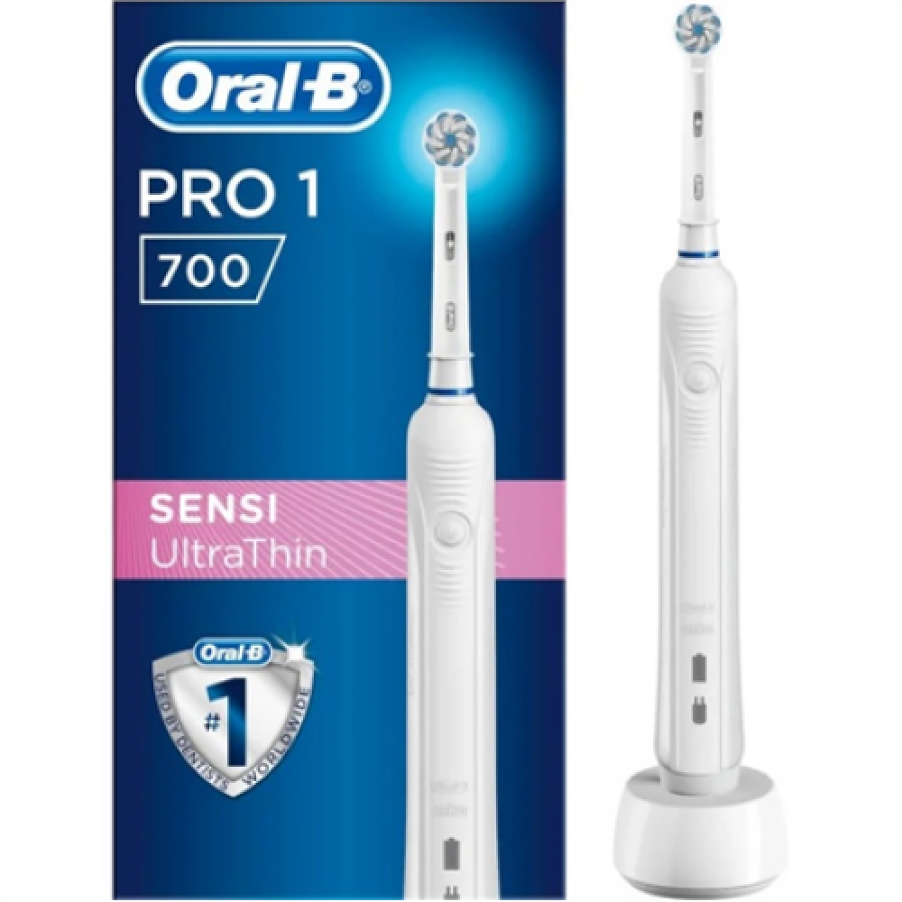Oral-B Electric Toothbrush Pro 1 700 Sensi Rechargeable For adults Number of brush heads included 1 Number of teeth brushing modes 1 White
