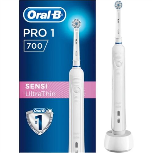 Oral-B Electric Toothbrush Pro 1 700 Sensi Rechargeable For adults Number of brush heads included 1 Number of teeth brushing modes 1 White