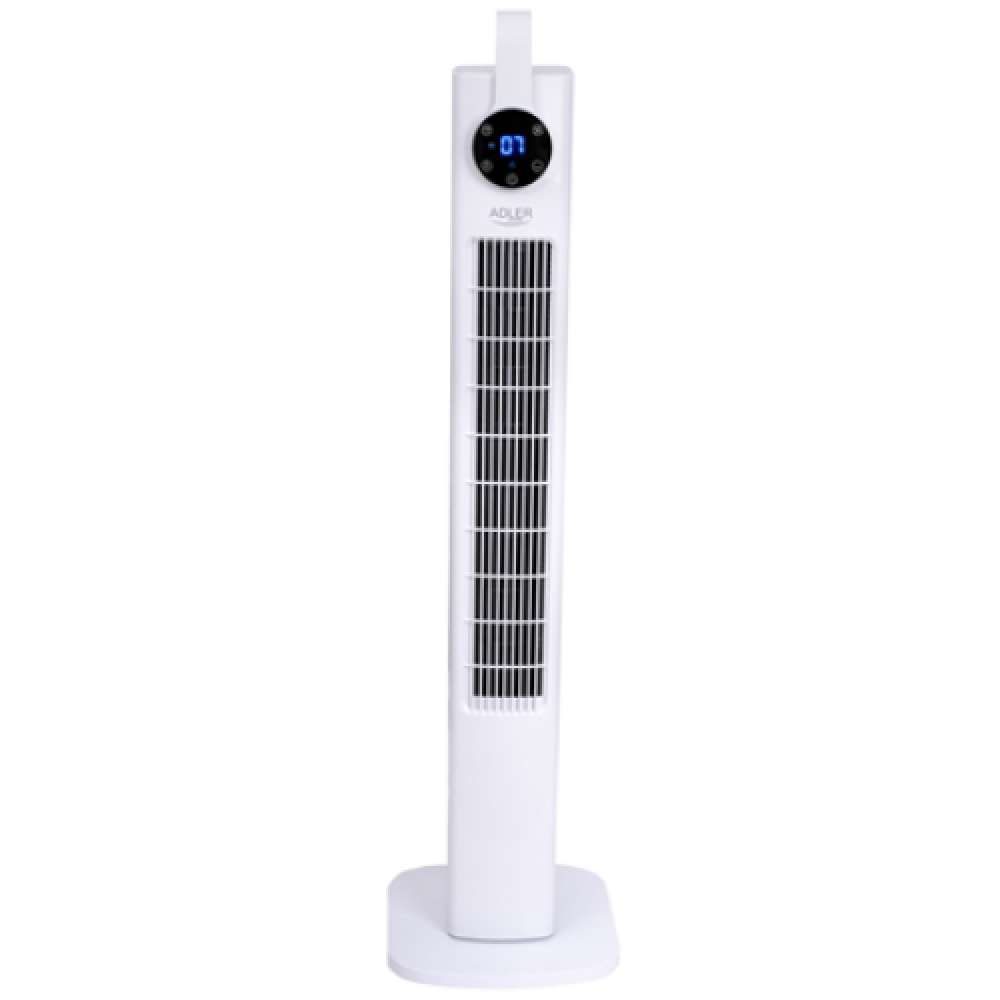Adler , Fan , AD 7333 , Fan Tower , White , Diameter 109 cm , Number of speeds 3 , Oscillation , 120 W , Yes