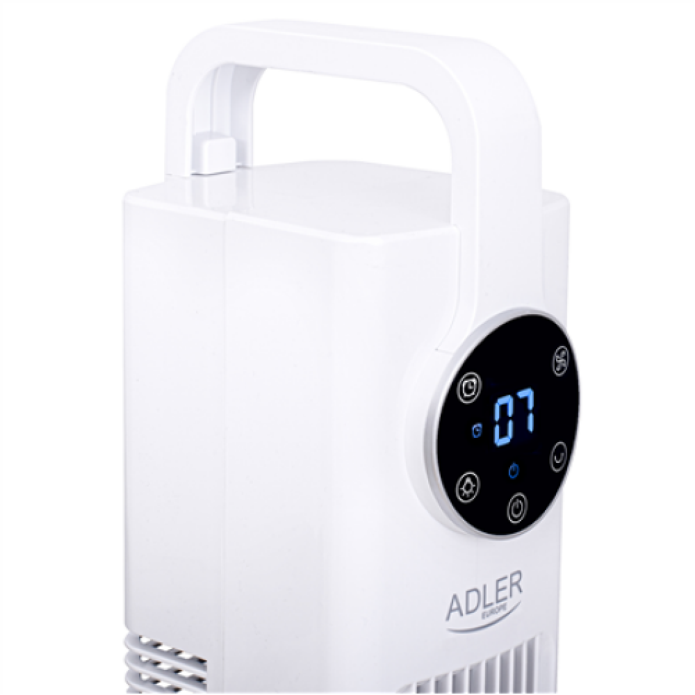 Adler , Fan , AD 7333 , Fan Tower , White , Diameter 109 cm , Number of speeds 3 , Oscillation , 120 W , Yes