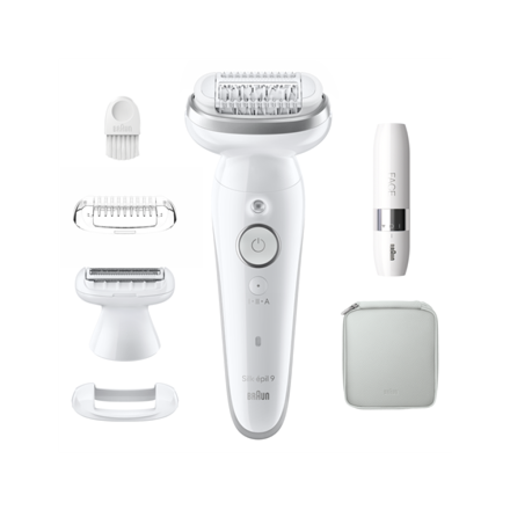Braun Epilator , SES9-341 Silk-épil 9 , Operating time (max) 50 min , Number of power levels 2 , Wet & Dry , White