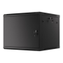 Lanberg Rack cabinet 19 wall-mount 9U/600x600 (flat pack) for self-assembly with metal door, black , Lanberg