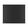 Lanberg Rack cabinet 19 wall-mount 9U/600x600 (flat pack) for self-assembly with metal door, black , Lanberg