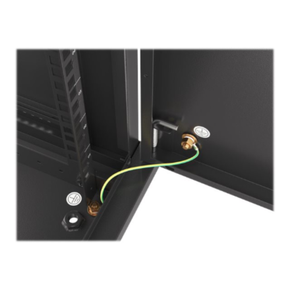 Lanberg Rack cabinet 19 wall-mount 9U/600x600 (flat pack) for self-assembly with metal door, black , Lanberg