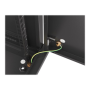 Lanberg Rack cabinet 19 wall-mount 9U/600x600 (flat pack) for self-assembly with metal door, black , Lanberg