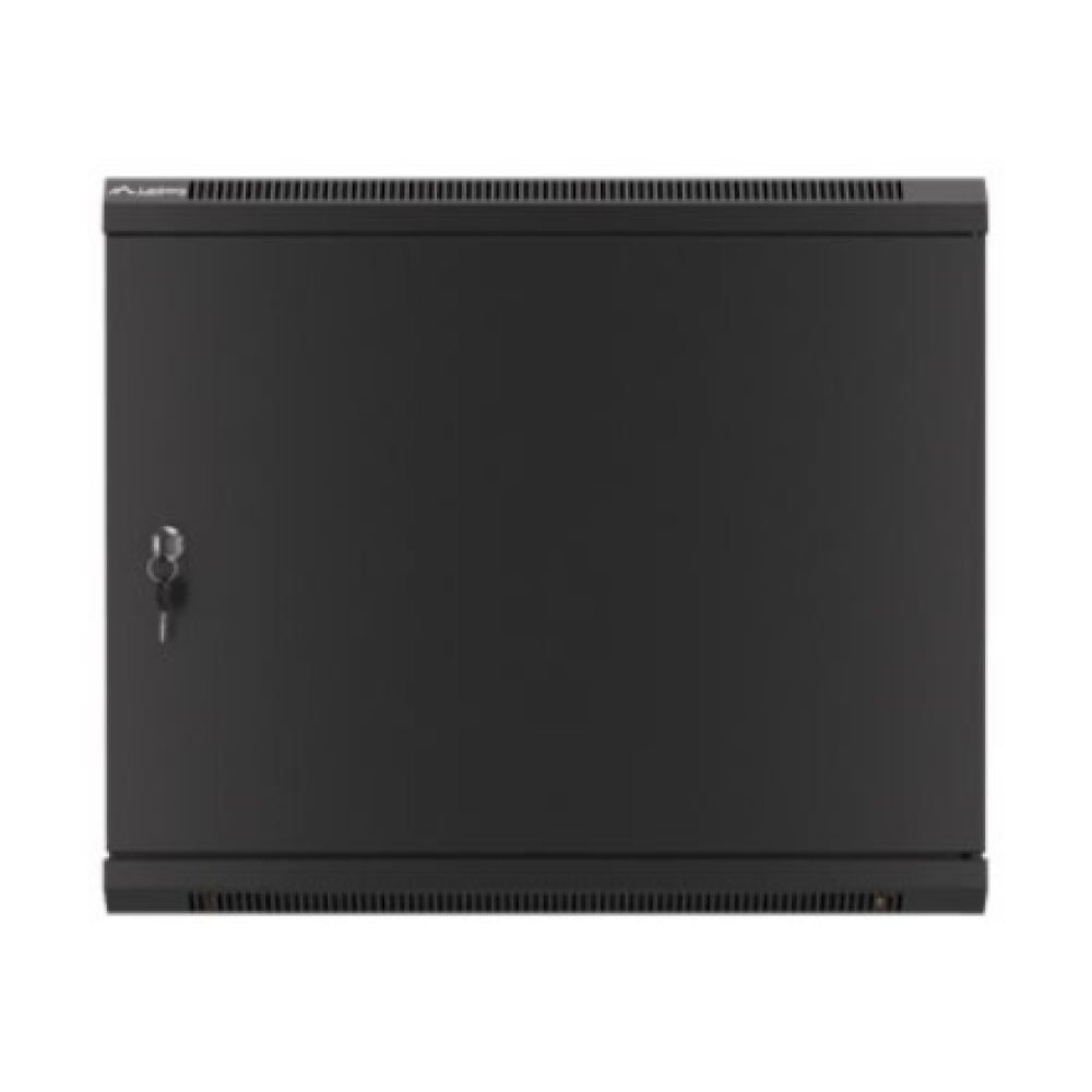 Lanberg Rack cabinet 19 wall-mount 9U/600x600 (flat pack) for self-assembly with metal door, black , Lanberg