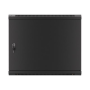 Lanberg Rack cabinet 19 wall-mount 9U/600x600 (flat pack) for self-assembly with metal door, black , Lanberg
