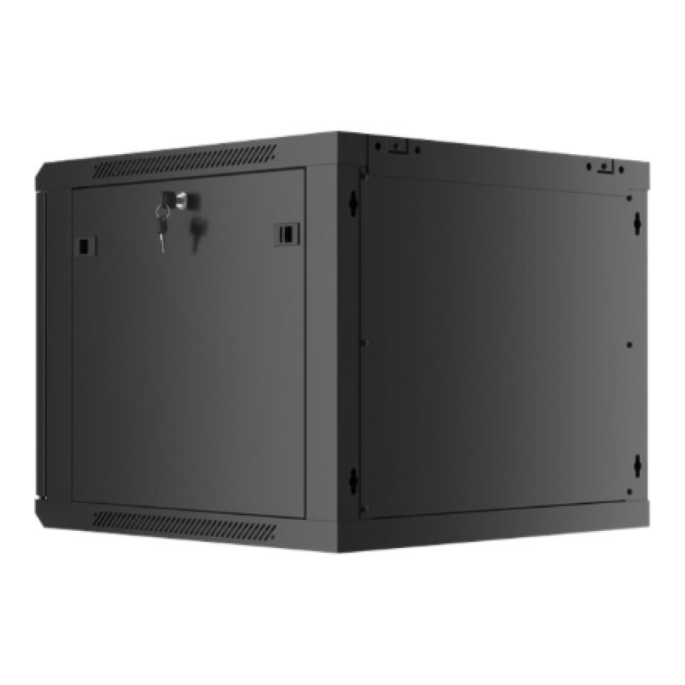 Lanberg Rack cabinet 19 wall-mount 9U/600x600 (flat pack) for self-assembly with metal door, black , Lanberg