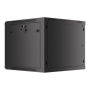 Lanberg Rack cabinet 19 wall-mount 9U/600x600 (flat pack) for self-assembly with metal door, black , Lanberg