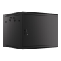 Lanberg Rack cabinet 19 wall-mount 9U/600x600 (flat pack) for self-assembly with metal door, black , Lanberg