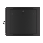Lanberg Rack cabinet 19 wall-mount 9U/600x600 (flat pack) for self-assembly with metal door, black , Lanberg
