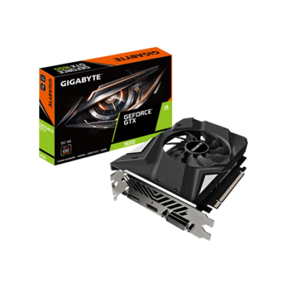 Gigabyte , GV-N1656OC-4GD 2.0 , NVIDIA , Processor family , 4 GB , GeForce GTX 1650 , GDDR6 , Memory slots , Cooling type , DVI-D ports quantity 1 , HDMI ports quantity 1 , PCI-E 3.0 x 16 , Memory clock speed 1‎2000 MHz , Processor frequency 1‎635 MHz