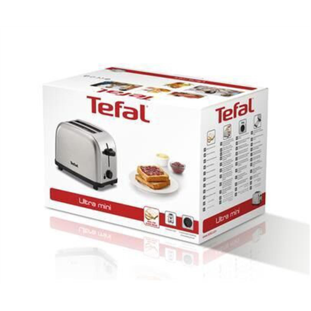 TEFAL , Ultra Mini TT330D , Toaster , Power 700 W , Number of slots 2 , Stainless steel , Housing material Stainless steel