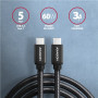 AXAGON , Data and charging USB 3.2 Gen 1 cable, 1 m , BUCM3-CM10AB , USB Type C - USB Type C
