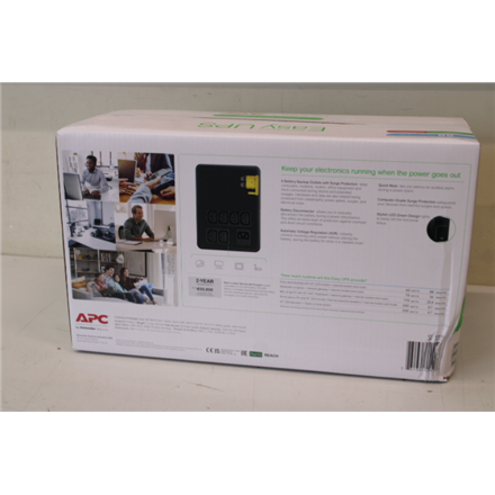 SALE OUT. APC Easy UPS, 1200VA, Tower, 230V, 6x IEC C13 Sockets, AVR, Black , Schneider Electric , APC Easy UPS , BVX1200LI , 1200 VA , 650 W , DAMAGED PACKAGING