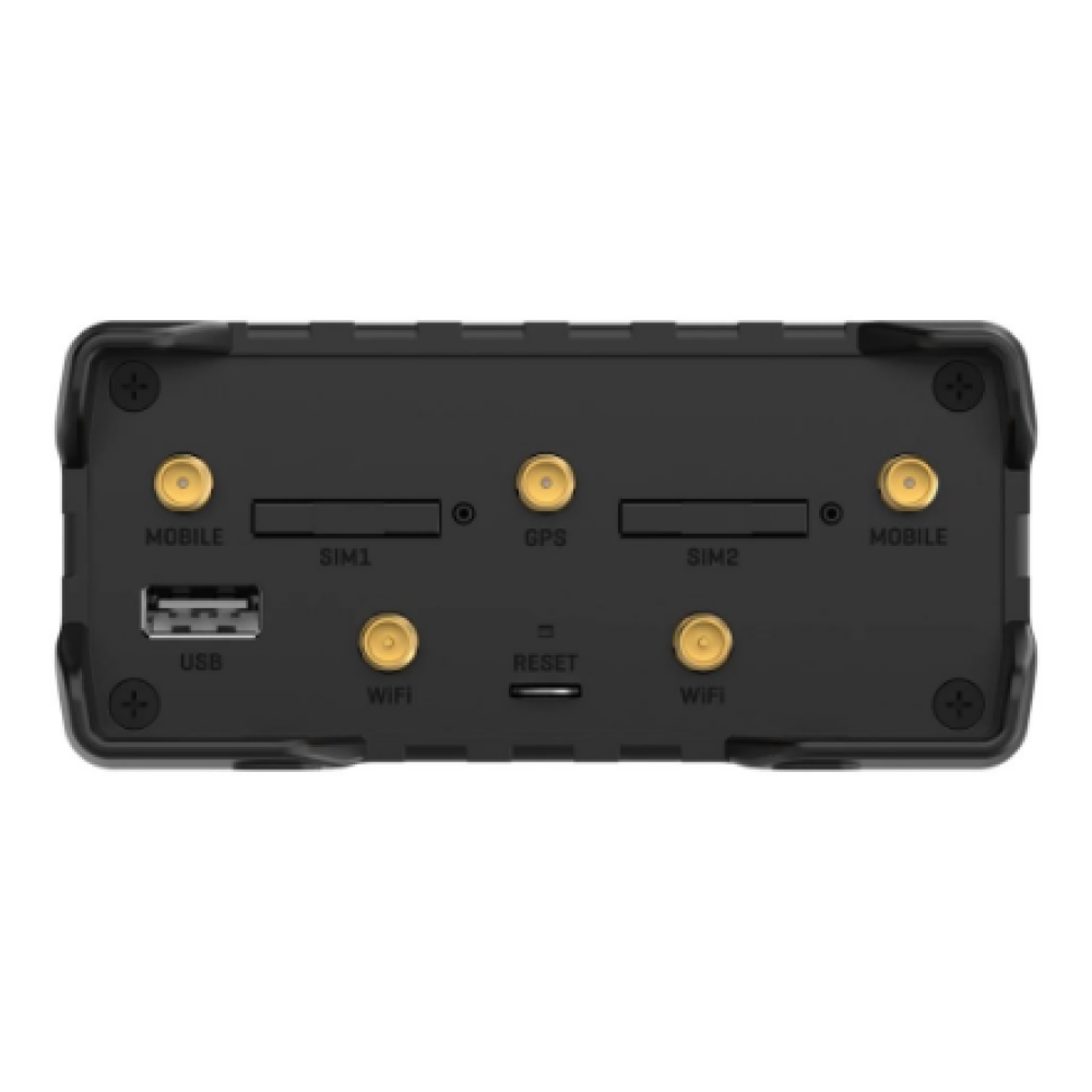Industrial Router , RUT956 , 802.11n , 10/100 Mbit/s , Ethernet LAN (RJ-45) ports 4 , Mesh Support No , MU-MiMO No , 2G/3G/4G , Antenna type 2 x SMA for LTE, 2 x RP-SMA for WiFi, 1 x SMA for GNSS , 1x USB 2.0