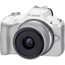 Canon , EOS R50 WH + RF-S 18-45mm F4.5-6.3 IS STM (SIP) , Megapixel 24.2 MP , Image stabilizer , ISO sensitivity (max) 32000 , Display diagonal 2.95 , Wi-Fi , Video recording , Automatic, manual , CMOS , White