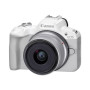 Canon , EOS R50 WH + RF-S 18-45mm F4.5-6.3 IS STM (SIP) , Megapixel 24.2 MP , Image stabilizer , ISO sensitivity (max) 32000 , Display diagonal 2.95 , Wi-Fi , Video recording , Automatic, manual , CMOS , White