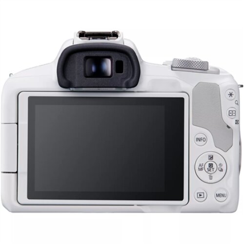Canon , EOS R50 WH + RF-S 18-45mm F4.5-6.3 IS STM (SIP) , Megapixel 24.2 MP , Image stabilizer , ISO sensitivity (max) 32000 , Display diagonal 2.95 , Wi-Fi , Video recording , Automatic, manual , CMOS , White