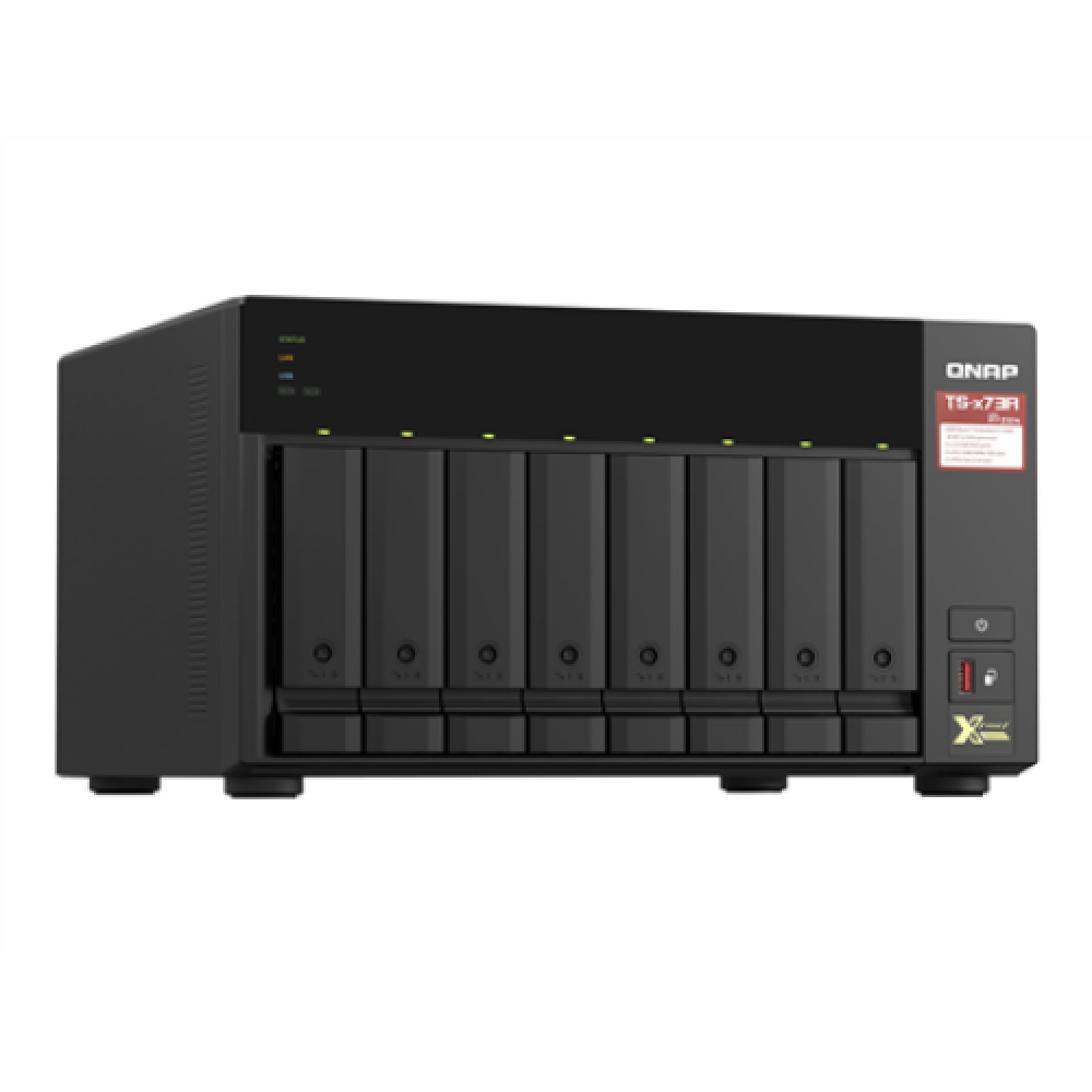 QNAP , 8-Bay QTS and QuTS hero NAS , TS-873A-8G , Up to 8 HDD/SSD Hot-Swap , AMD Ryzen , Ryzen V1500B Quad-Core , Processor frequency 2.2 GHz , 8 GB , DDR4